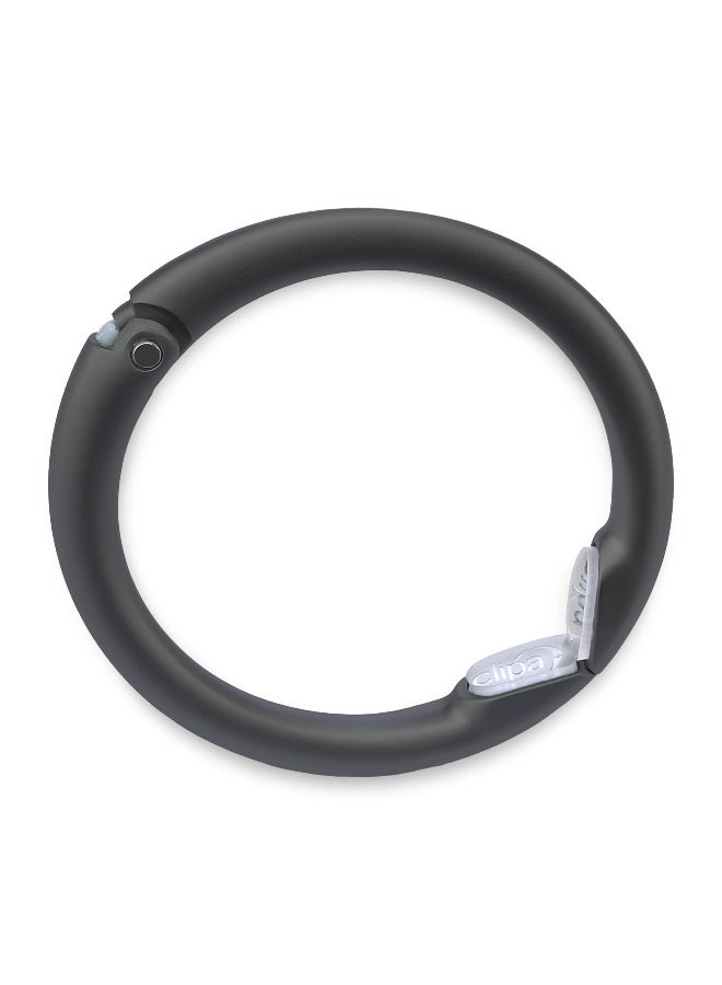 Clipa Bag Hanger - Matte Black PVD - The Ring That Opens Into a Hook and Hangs in Just 1/2" of Space, Holds 33 lbs., 3 yr. Warranty - Image 1